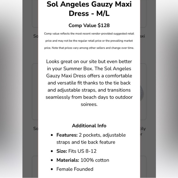 NWT Sol Angeles Gauze Black Maxi Dress M/L - Picture 12 of 12